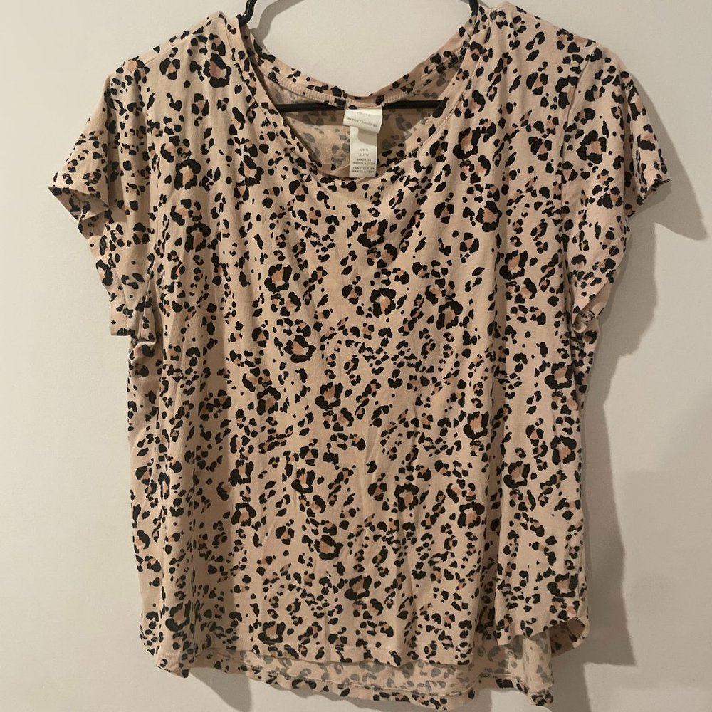 H & M Cheetah Print Basic Shirt